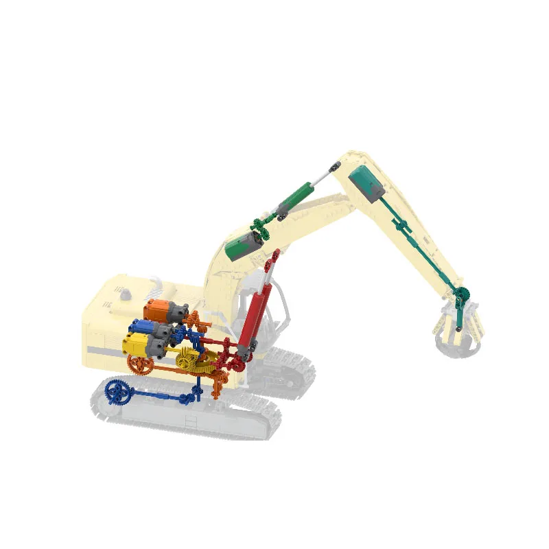 

MOC-220623 Новый классический желтый экскаватор, строительный блок, модель 1920-детали, креативная игрушка для мальчиков, детский подарок на день рождения, Рождество