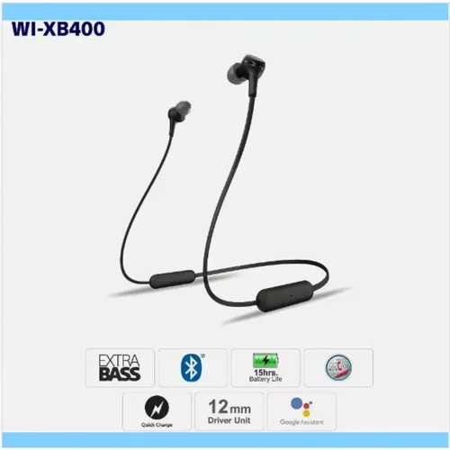 Auriculares intrauditivos inalámbricos con graves extra, WI-XB400, con micrófono para llamadas telefónicas Sony