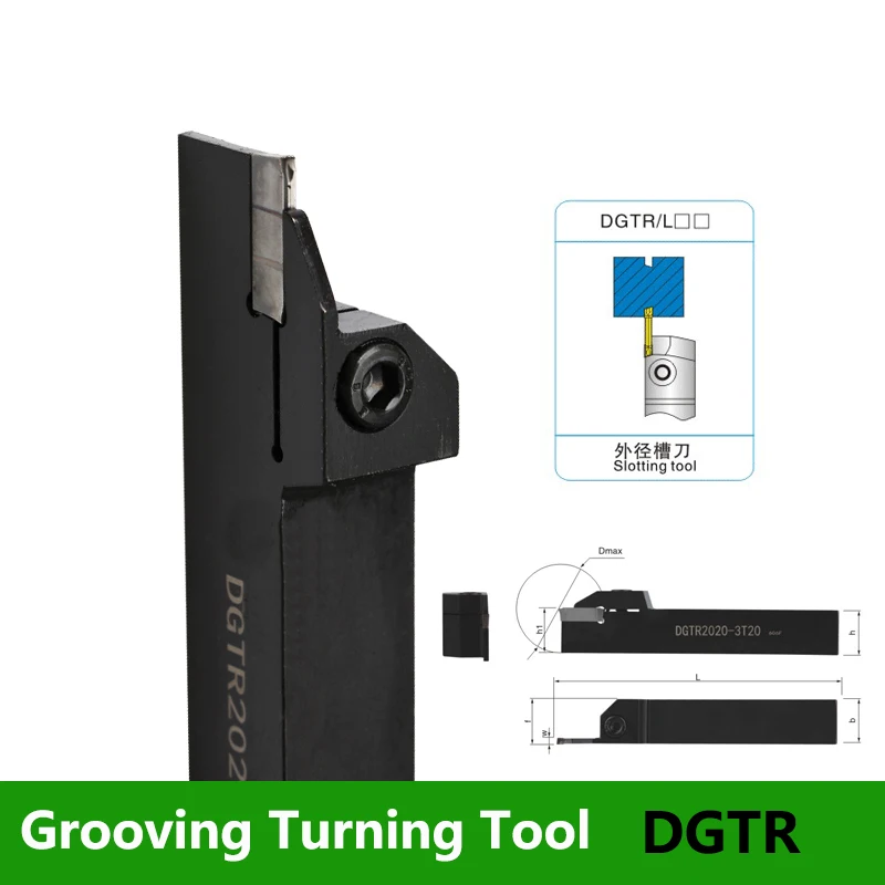 LIHAOPING DGTR DGTR1616-2T18 DGTR2020 DGTR1616 DGTR2525 3T20 3T22 Grooving Turning Tools Holder DGTR2020-3T20 CNC Lathe Cutter