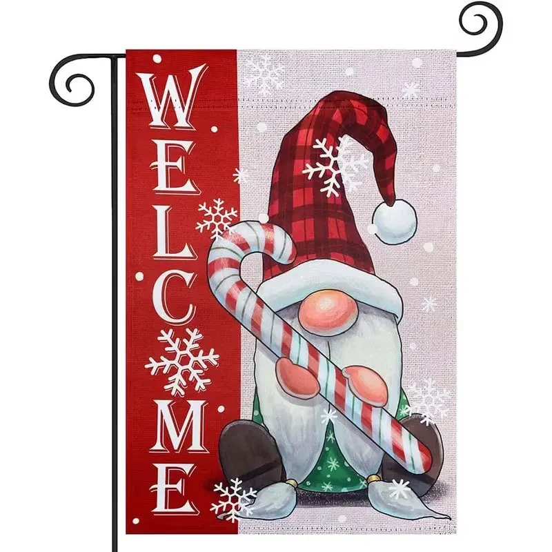 Christmas Garden Flags, Suitable for Outdoor  for Garden and Entrance Decoration 12inx18in As Well As Home Decoration Gifts.