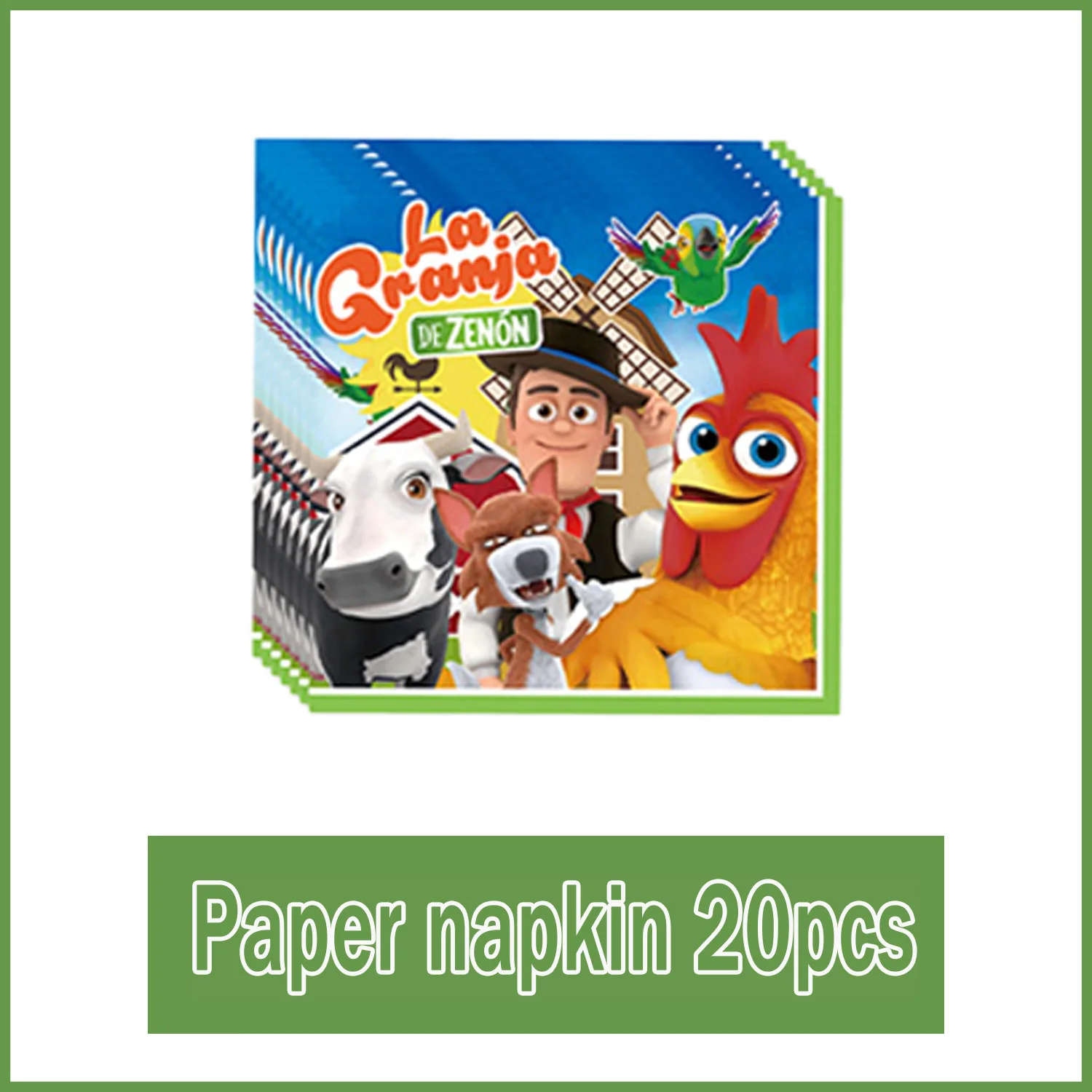 La Granja De Zenoned Birthday Party Supplies Cartoon Farm Animal Theme Tableware Kit Plate Cup Balloon Banner Kid Birthday Decor view 5