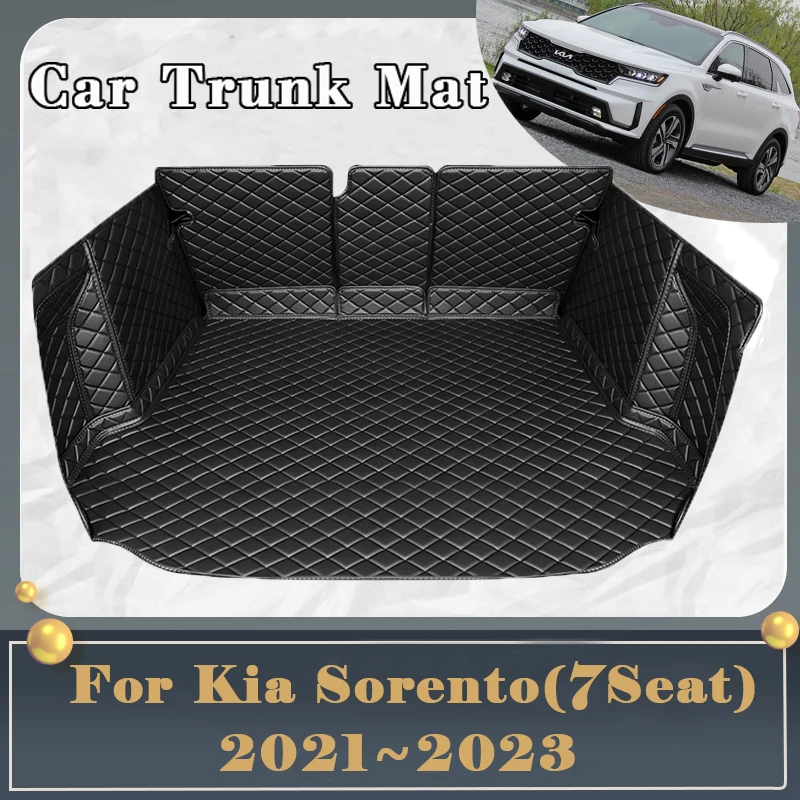 

Car Trunk Mat For Kia Sorento MQ4 2021 2022 2023 7seat Dirt-resistant Fully Surrounded Trunk Mat Rear Cargo Tray Car Accessories