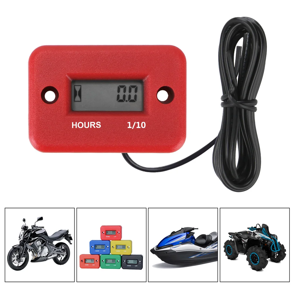 

LCD Display Engine Gauge Hour Meter For Motorcycle ATV Gasoline Marine Snowmobile Digital Hour Meter