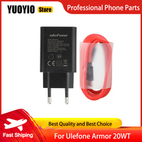 100% Original New Power Adapter Charger Ulefone Armor 20WT Phone Charger Official Quick Charging Adapter + USB Cable Data Line
