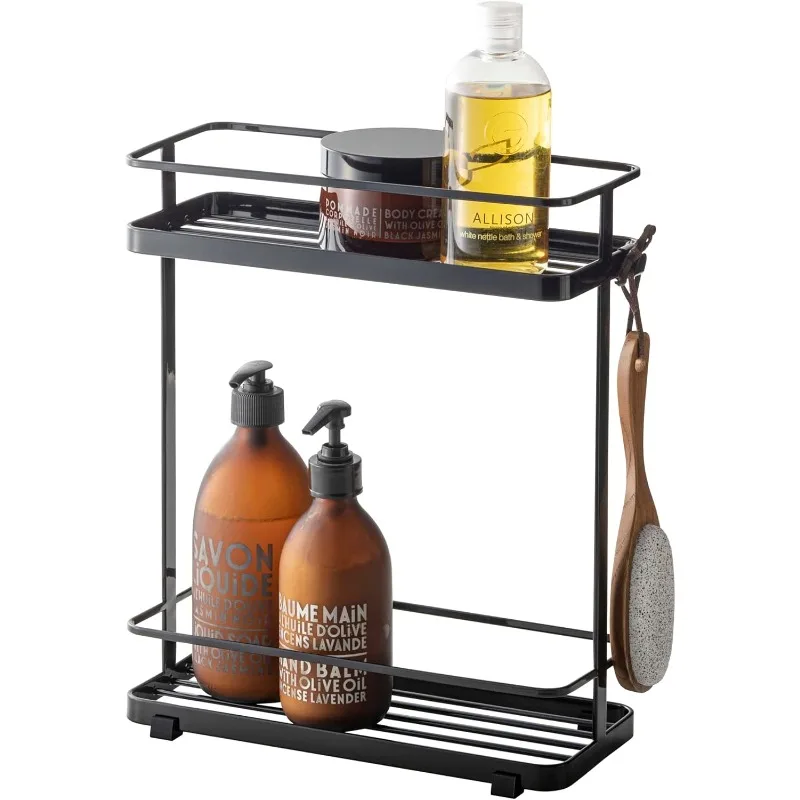 

home 6791 Bath Rack-Bathroom Shower Storage Holder, Caddy Shelf Organizer, One Size, Black