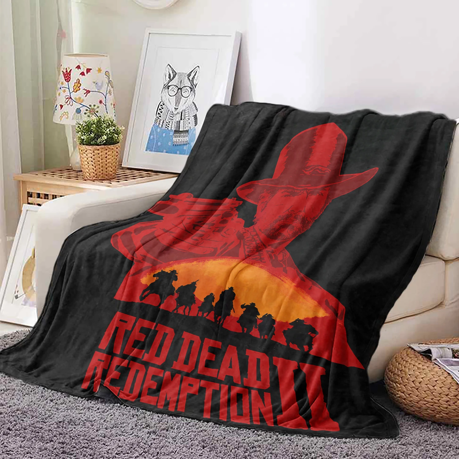 Adventure Games R-Red HD Print Blanket, For Sofa Travel Hiking Picni Bed Beding Flannel Blanket And Birthday Gift