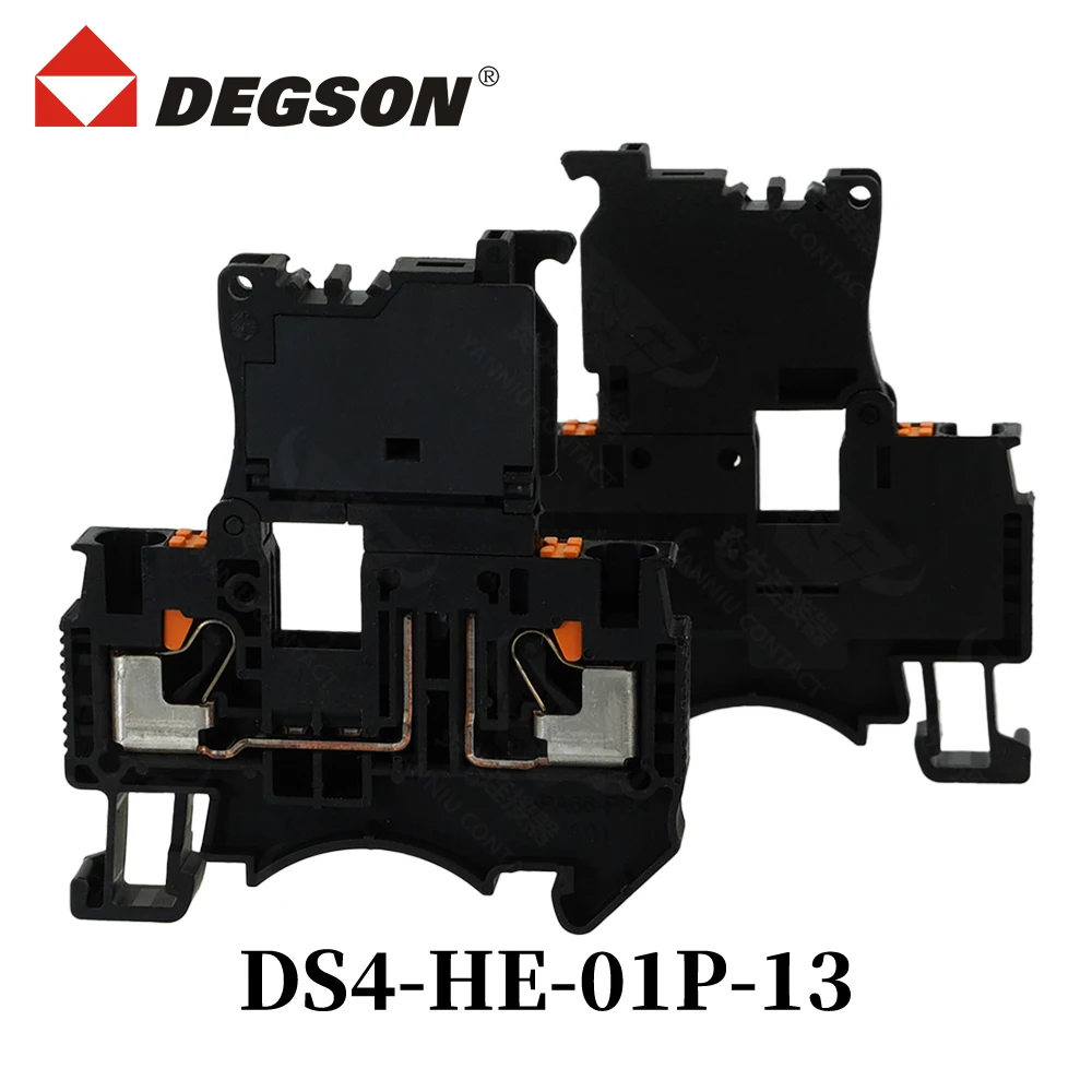 10Pcs DEGSON DS4-HE-01P-13-00ZH Din rail terminal blocks Screw Terminal Block DS4-HE  Lead 7439-92-1 Phoenix  Contact 6.3A 400V