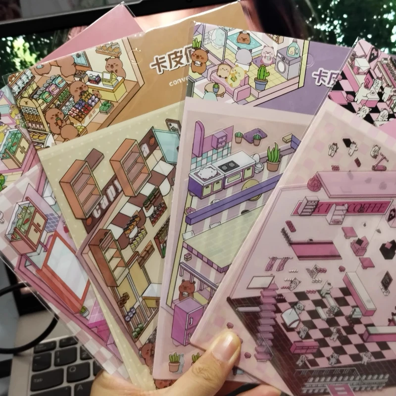 

Kawaii 3D Korean Princess Guinea Pig Rabbit Scrapbooking Stickers Kawaii Cartoon Landscape Decals Scrapbooking