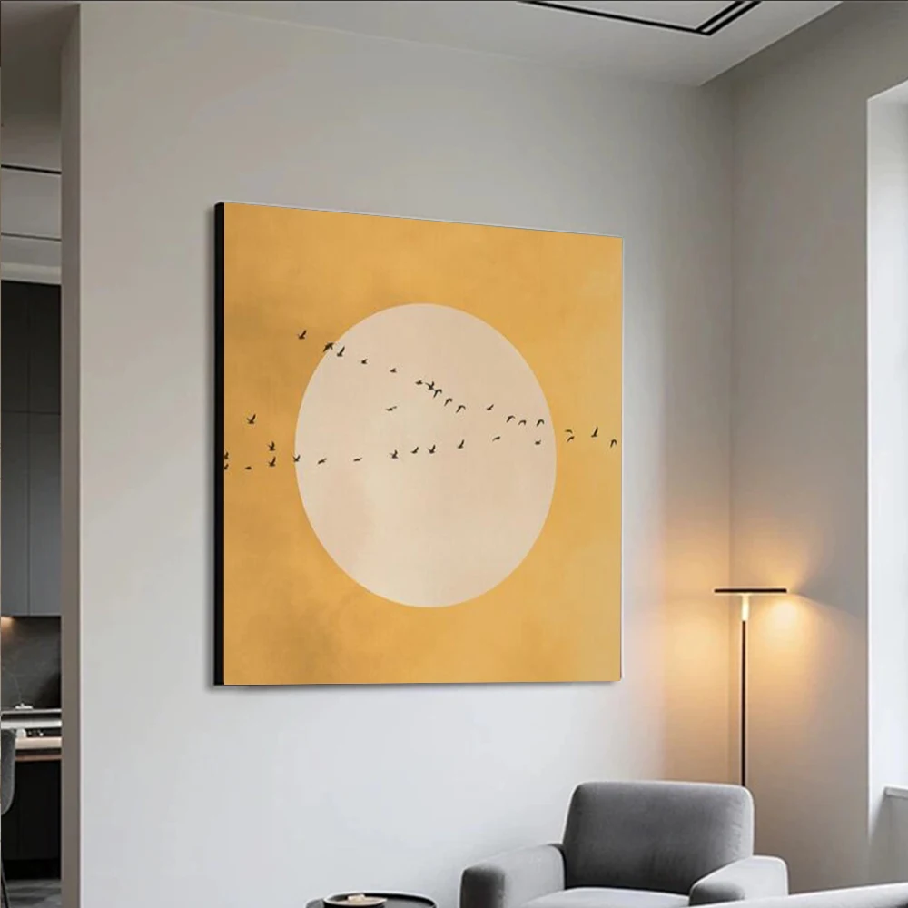 

Hand-Painted Abstract Oil Painting White Flower Knife Picture Textured Canvas Poster For Modern Home Living Room Decor Wall Art