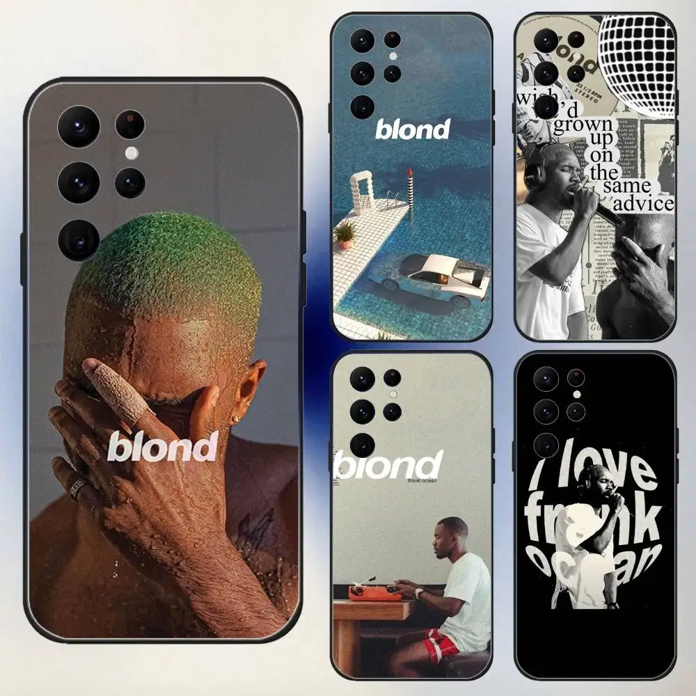 

F-Frank Blonde Oceans Phone Case For Samsung S25,24,23,30,21,10,9,Ultra,Plus,Lite,FE,5G Black Soft Case