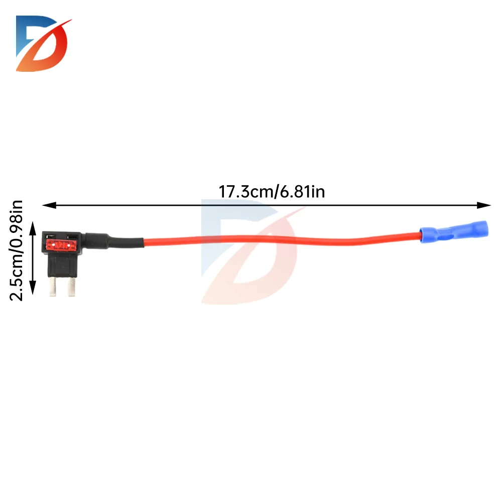 12V プラグイン車用ヒューズホルダー 10A ミニ標準 V-ACS フォードタイプ ATM ブレードヒューズ車用ヒューズホルダー追加回路 TAP アダプター