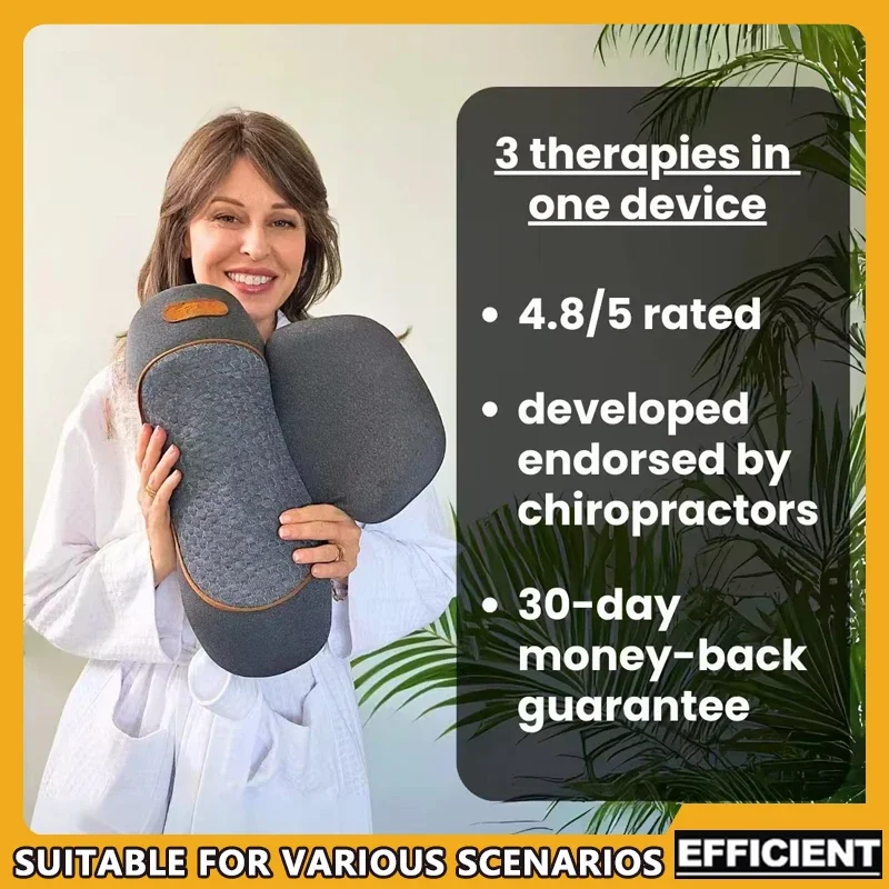 

Soothe-3-in-1 Neck Massager Cervical Pillow Hot Compress Vibration Massage Neck Traction Relax Pillow Spine Support Massager