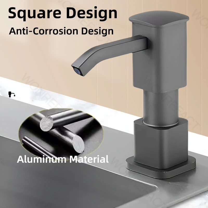 Kitchen Sink Soap Dispenser Extension Tube Detergent Soap Dispenser With Tray Hook Countertop Dishwashing Liquid Soap Dispenser