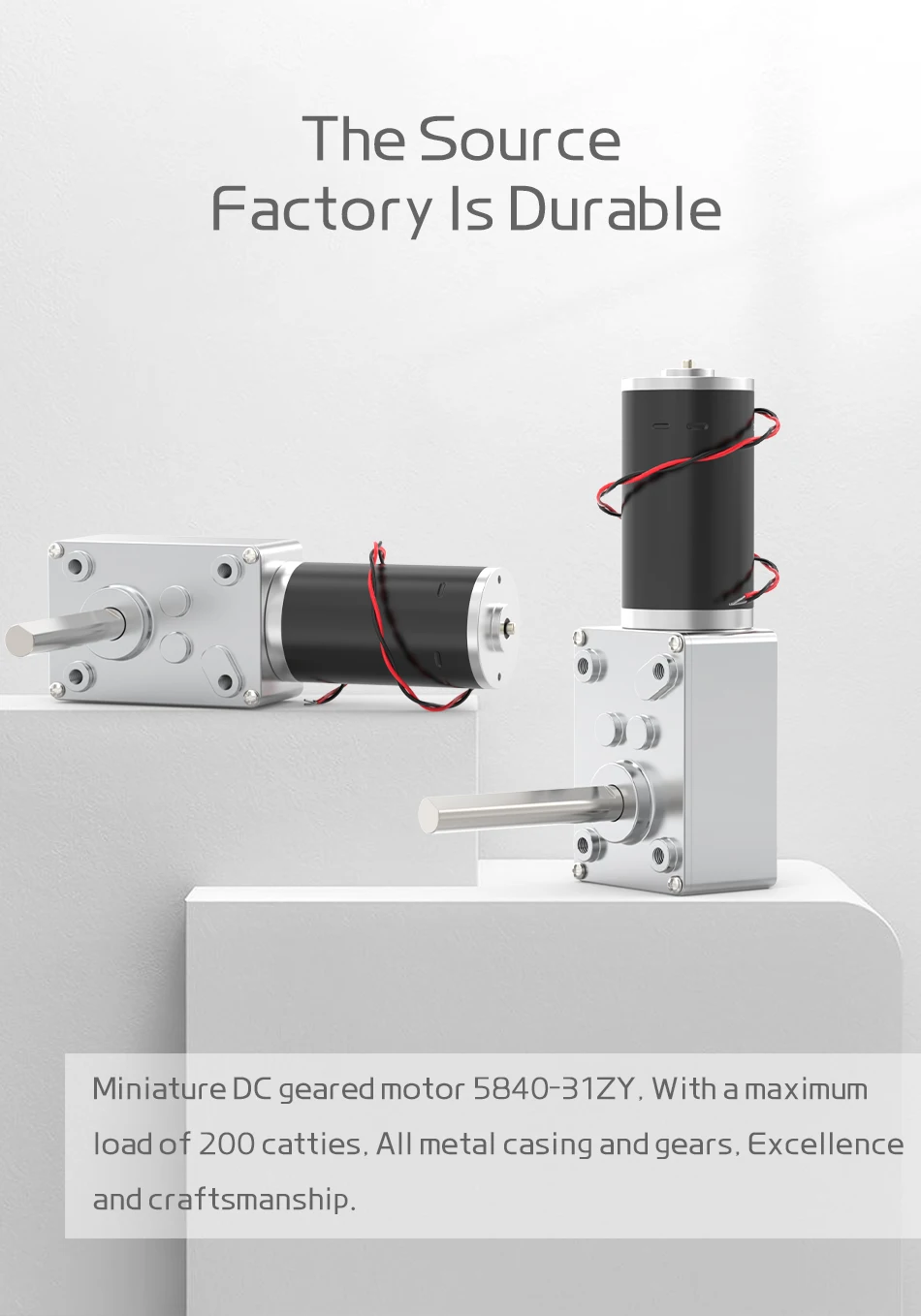 5840-31ZY-51 Getriebemotor 12V~24/7RPM~470RPM Hohes Drehmoment 70KG/CM Hochleistungs-Schneckengetriebe DC-Motor Drehtisch-Tür Selbsthemmender Motor – Detail 7