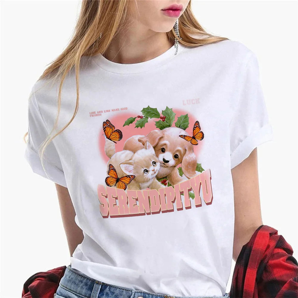 Cat shirt anime University women kawaii Gothic Comfortable shirt University harajuku Pastel korean clothes Trendy streetwear