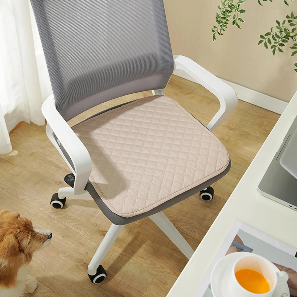 45*45cm Waterproof Square Chair Cushion Solid Color Removable Non-slip Seat Cushion Office Chair Thin Pads Home Supplies