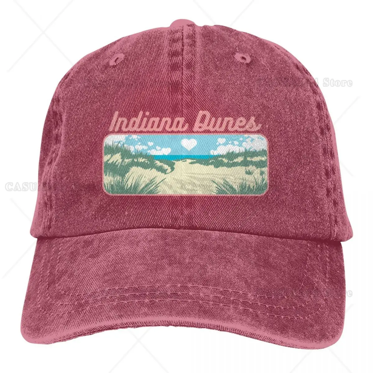 Love The Dunes Young Gift A Baseball Cap Unisex Denim Cap