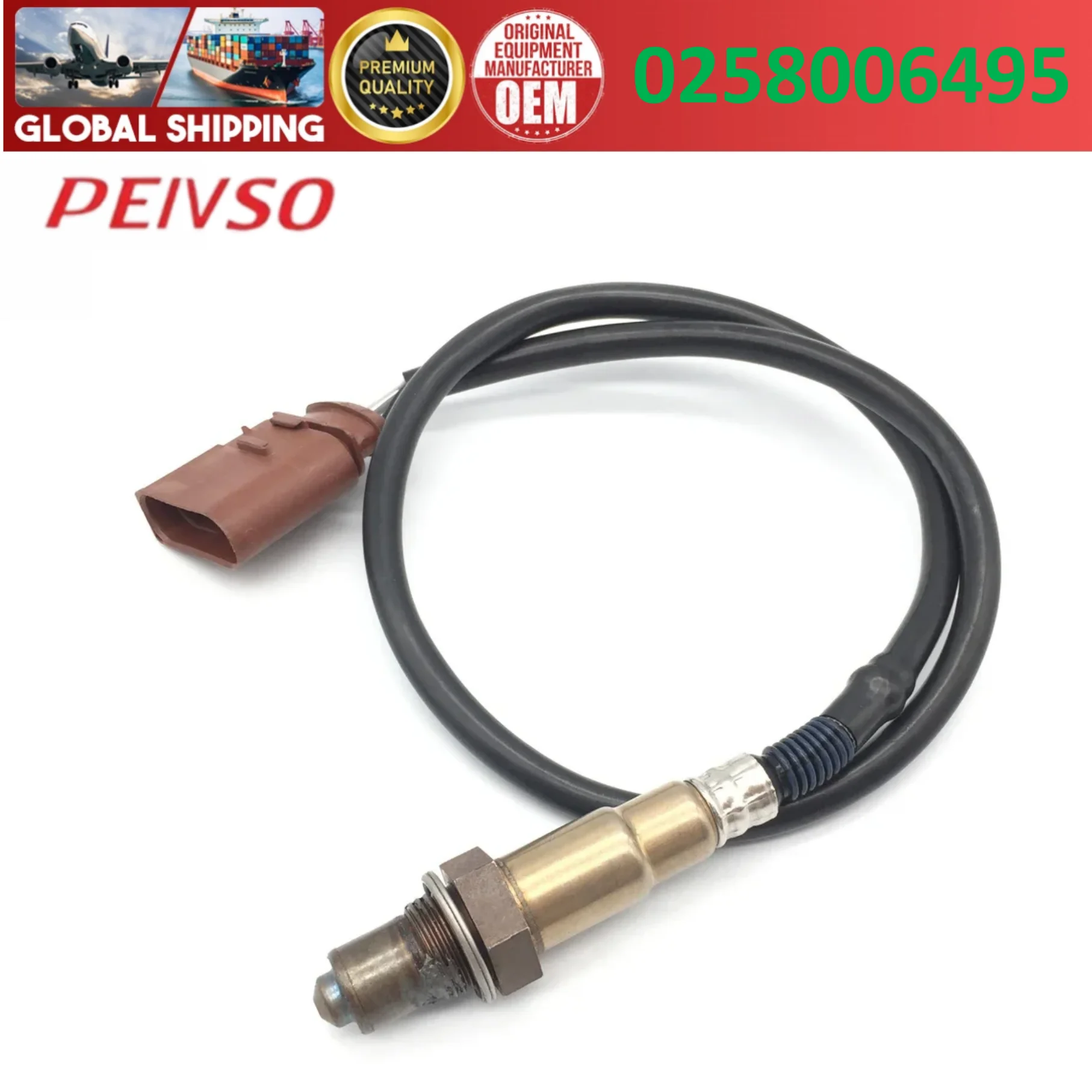 Oxygen Sensor 0258006495 06A906262BM 0258030048 for Audi Volkswagen Santana 2006-2014