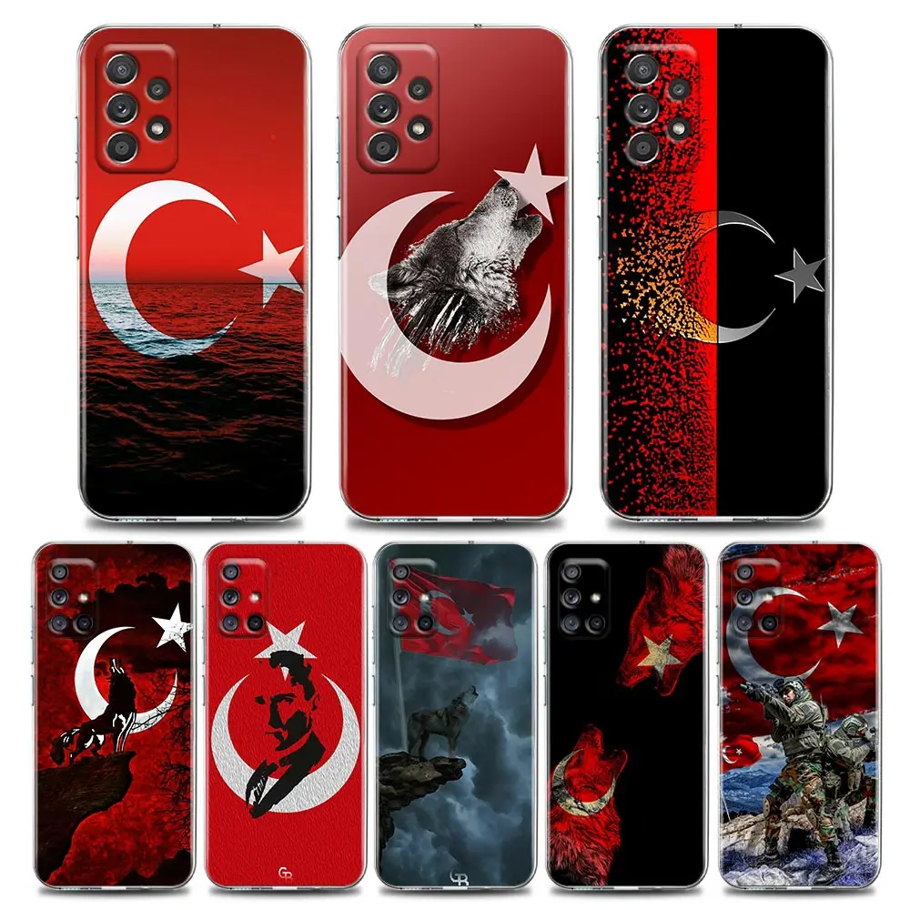 Flag Turkey Antalya Wolf Phone Case for Samsung A01 A11 A12 A13 A22 A23 A31 A32 A41 A51 A52 A53 A71 A72 A73 4G 5G TPU Case