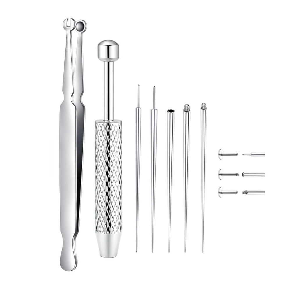 Piercing Ball Grabber Tool 14G 16G 18G Taper for Changing Jewelry | Surgical Steel Flat Back Earrings Threader Tool