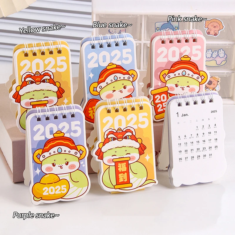 Creative Student Desktop Decoration Mini Desk Calendar Cute Cartoon Portable Special-shaped Plan Small Table Calendar Gifts