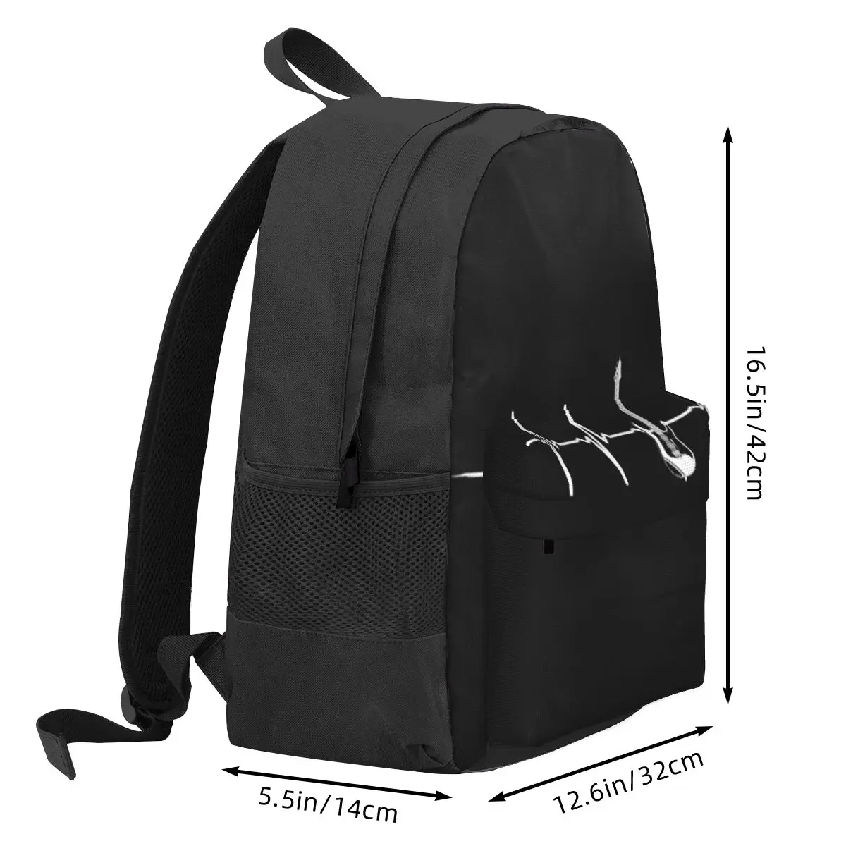 Electric Guitar Heartbeat Backpack Student BookBag Children School Bag Laptop Shoulder Bags for Boys Girls