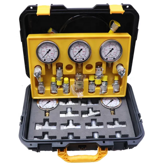 Hydraulic Check Kit 5 Pressure Gauge 11 Fittings