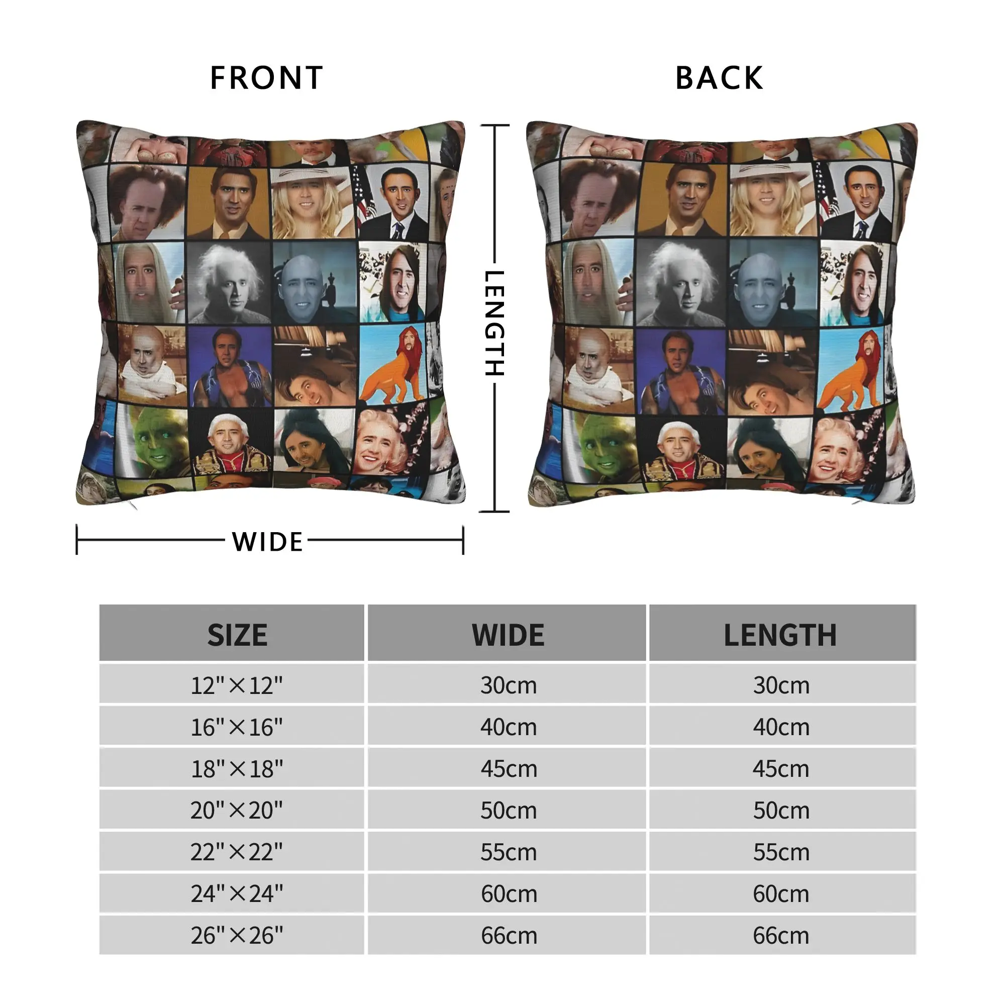 نمط-N-Nicolas C-Cage-نيك غطاء وسادة غطاء وسادة مخصص ريترو العصرية كيس وسادة ل أريكة سيارة ديكور المنزل