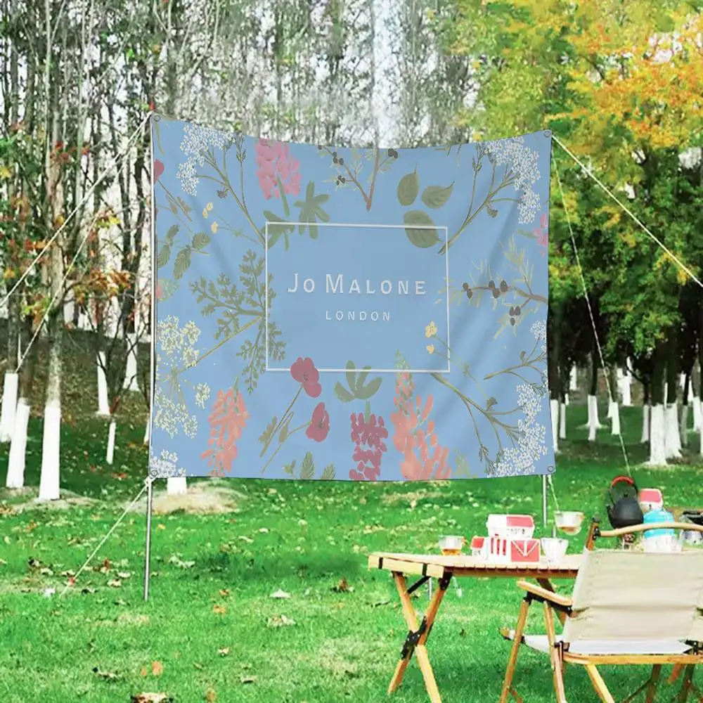 J-Jo M-Malone L-LOGO Creative Pattern Hanging Flag Polyester Printed Banner Hand Pulled Flag