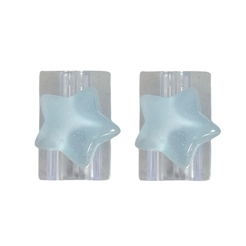 2Pcs Korean 3D Ocean Stars Charger Protector – Cute Cable Cover & Winder Organizer (Phone Charger Accessories)