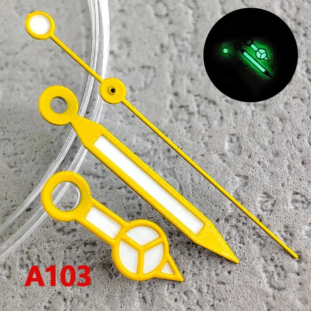 8.5*12*12.5mm Green Luminous Watch Hands For NH3 Series 34 35 36 Automatic Movement Pointer Watch Accessory Needle Set