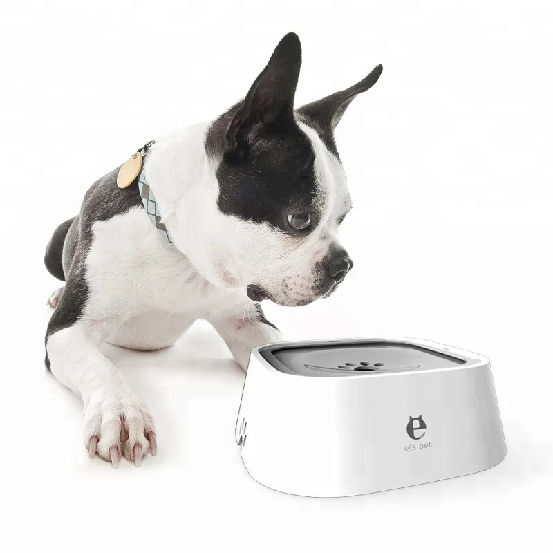 ELS Pet Road Refresher No Spill Dog Water Bowl Not Wet Mouth Wet Beard Pet Dog Bowl Water Splash Prevent Buoyant Force Bowl