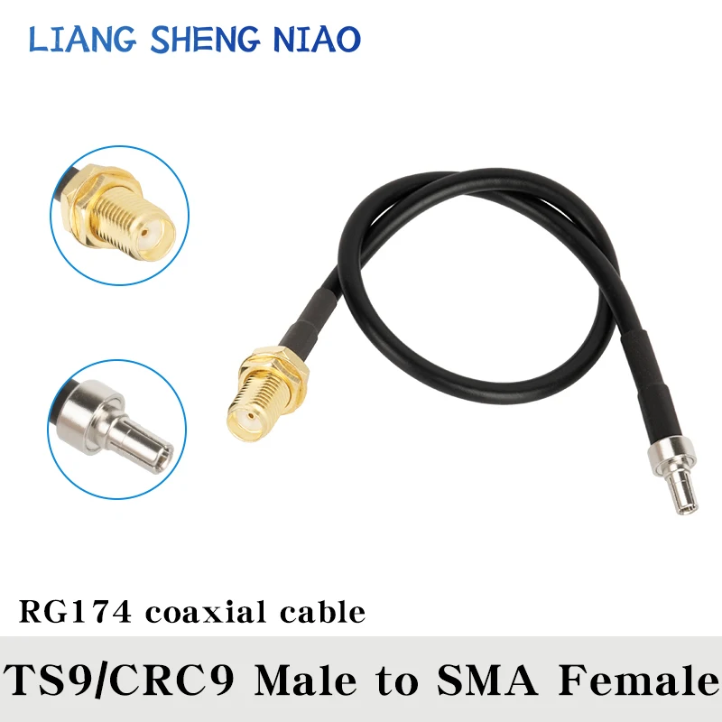 RG174 Coaxial Cable TS9 CRC9 Male To SMA Male Female Right Anlge Connector TS9 To SMA Crimp for Cable Low Loss Fast Delivery RF