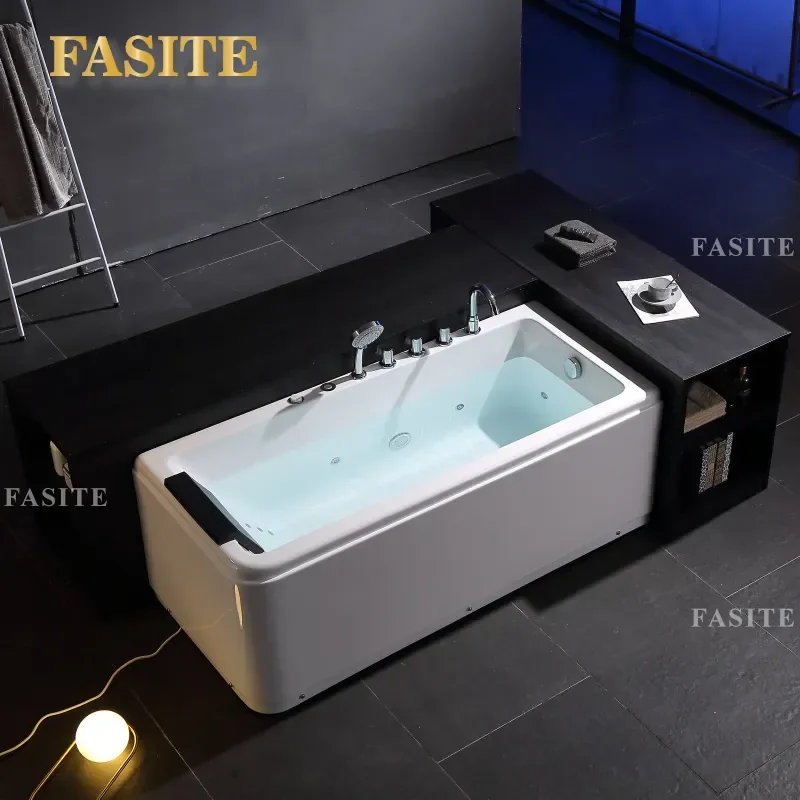 Acrylic Freestanding Bathtub Seamless Adult Double Skirt Tub Set for Hotel and Home