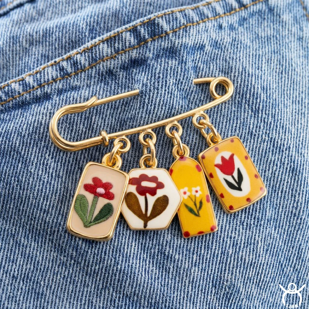 2026 New Brooch Ceramic DIY Accessories Colorful Flower Hand-Drawn Paint pendant INS Jewelry Pendant Coat Accessories
