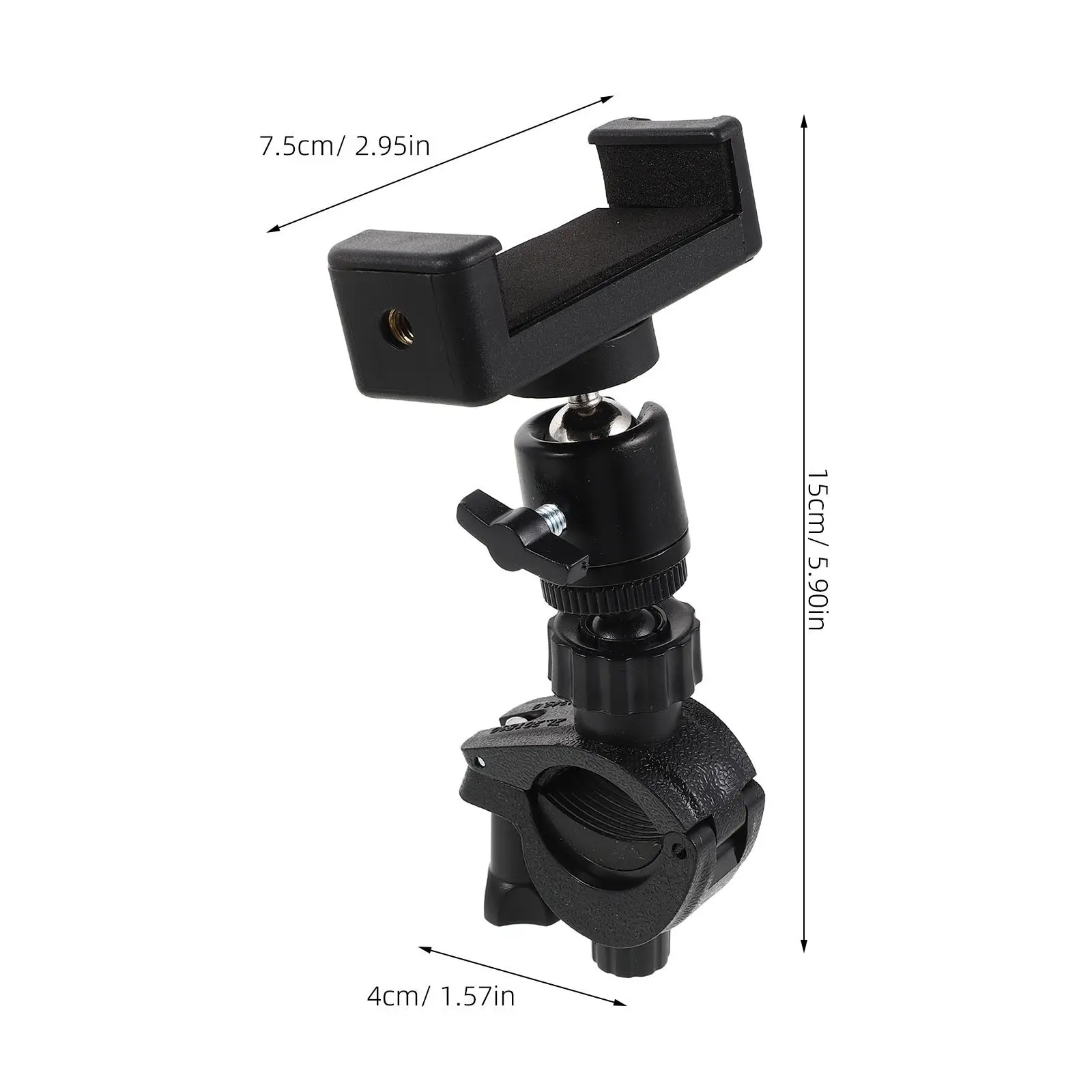 Phone Holder Clip for Trumpet 360 Degree Metal Clamp Adjustable Rotatable Lyre Holder for Mobile Phones Sheet Music
