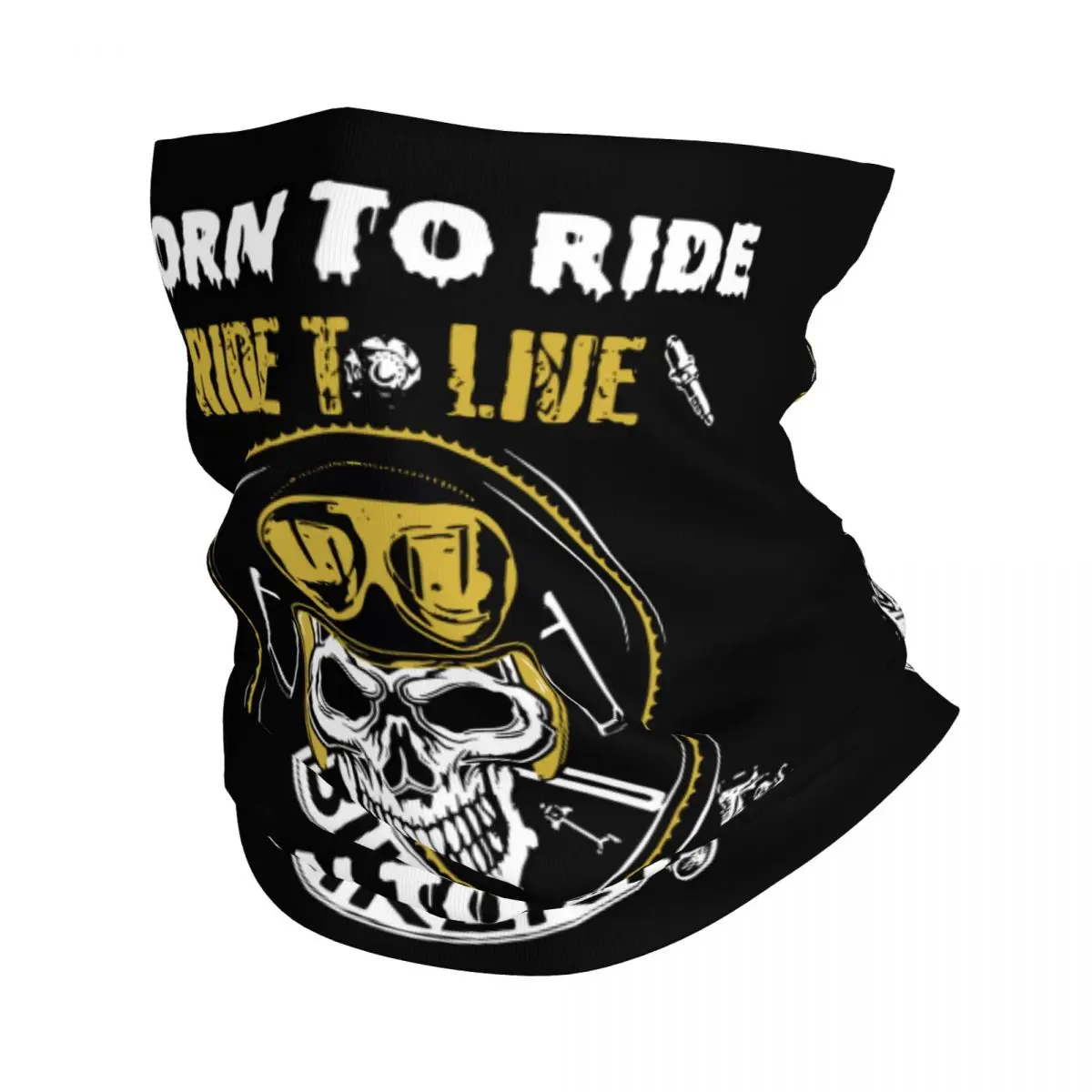 Bikers Born To Ride Bandana Neck Cover Printed Motorcyclist Wrap Scarf Multi-use Headband Running Unisex Adult Winter