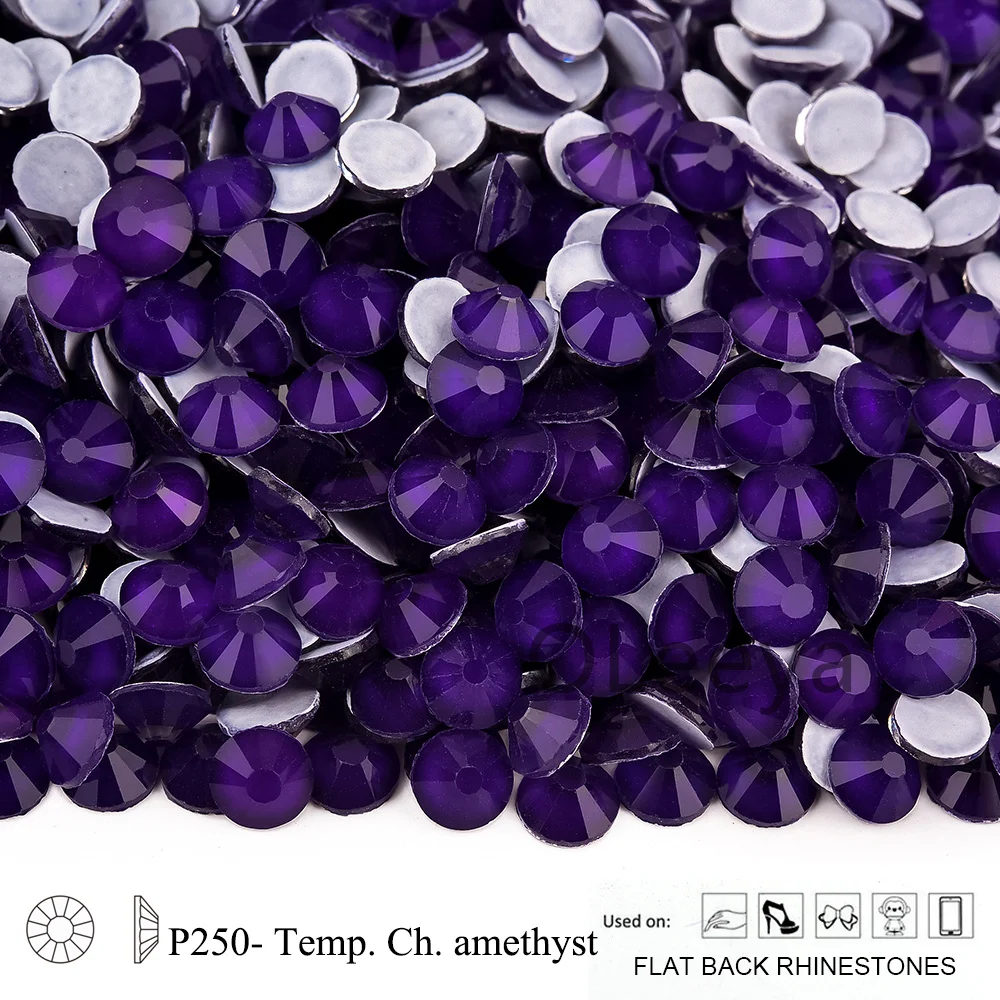 Oleeya P249-P296 kalte Fixierung Kristall Flatback Silber zurück nicht Hotfix Strass für Taschen Schuhe Kleidungs stück Telefon DIY Nail Art – Detail 2