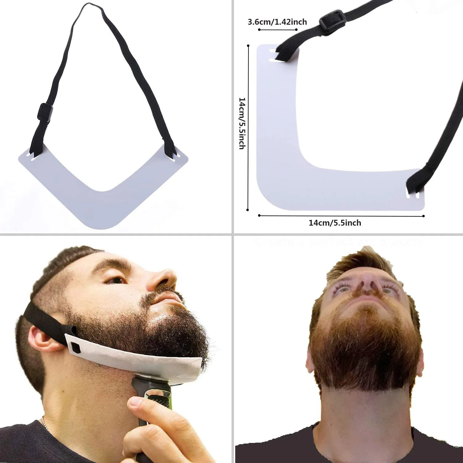 4/5Pcs Ruler Kit Beard Shaving Template Combs Hair Trimmers Plastic Men Beard Guide Shaping Styling Tool Hairline Templates