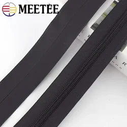 2/5M 3# 5# 8# 10# Waterproof Zippers Black Invisible Nylon Zipper for Sewing Outdoor Jacket Bags Suitcases Coil Zips Accessories