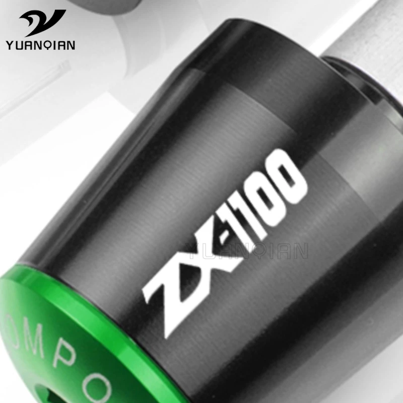 لكاواساكي ZX1100 ZX-11 ZZR 1100 ZZR1100 1990-2001 1991 1992 7/8 "CNC دراجة نارية الملحقات المقاود بار ينتهي القبضات المنزلق #1