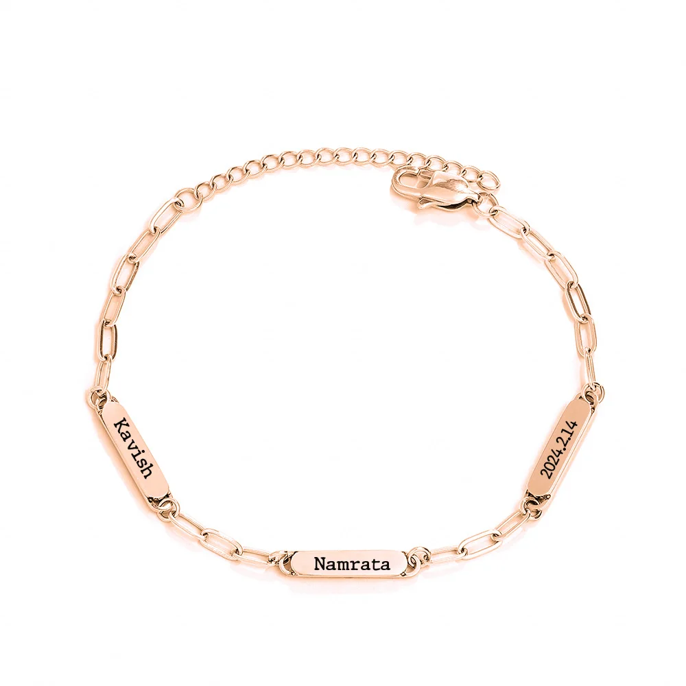 Temperament stainless steel splicing cubes customized simple bracelet for  women, charming friendship jewelry gift.