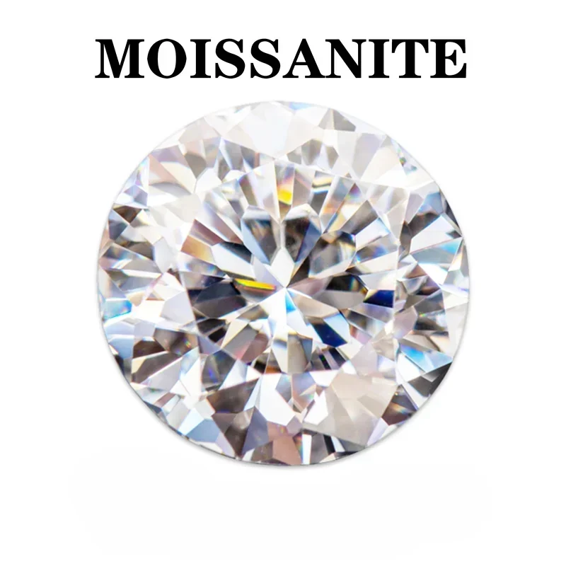 

Moissanite Stone D Color VVS1 Nine Hearts One Flower Round Shape DIY for Charms Jewelry Rings Earrings Making with Certificate