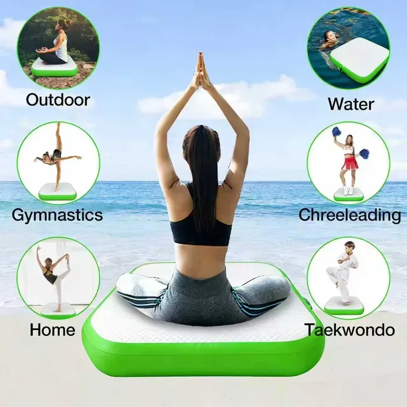 Inflatable Yoga Meditation Mat Square Round Japanese Tatami Floor Cushion Futon Mat