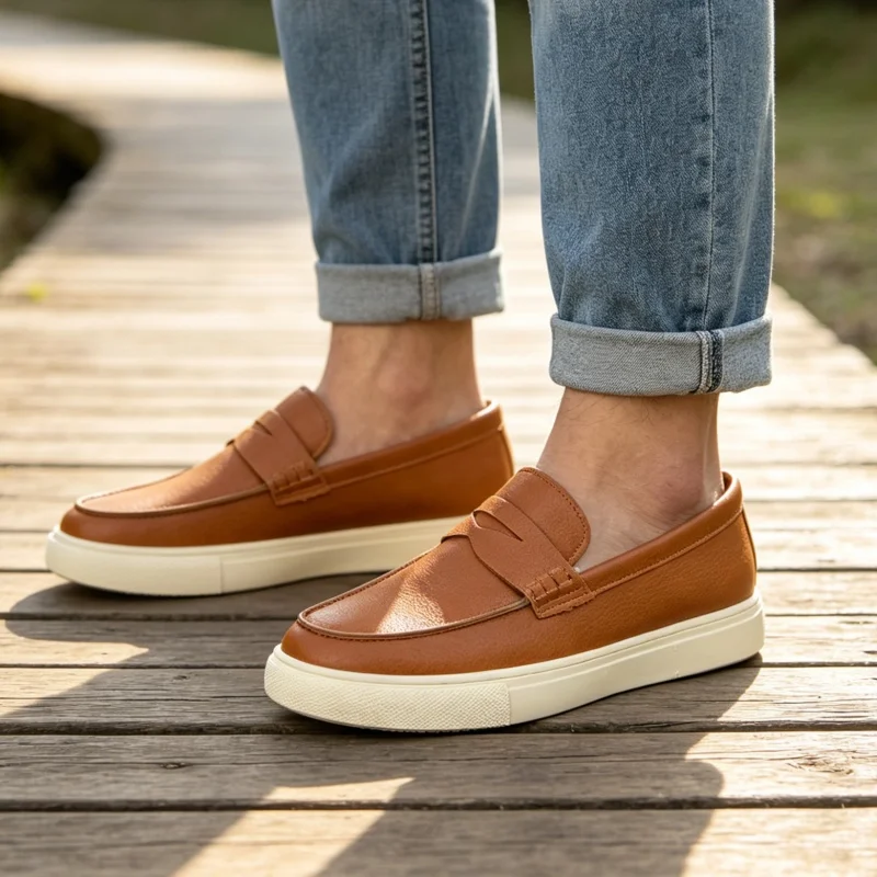 Classic Designer Loafers For Men Slip on Shoes Breathable Flat Men's Casual Shoes Comfortable PU Leather Shoes Man Lazy Shoes