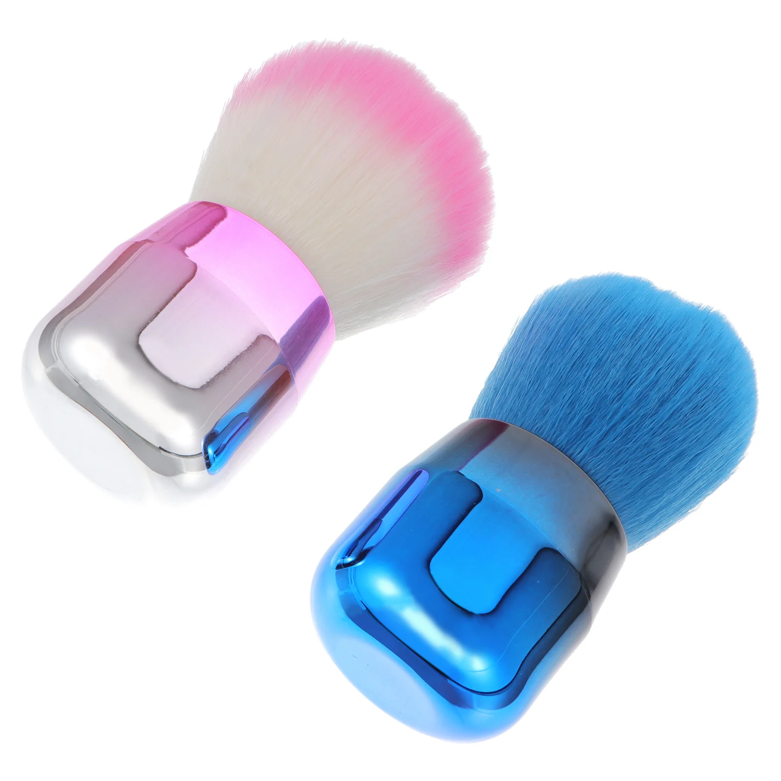 Juego de brochas de maquillaje con forma de seta, fibra sintética para colorete en polvo, base, aplicación facial, suave y densa, 2 uds.