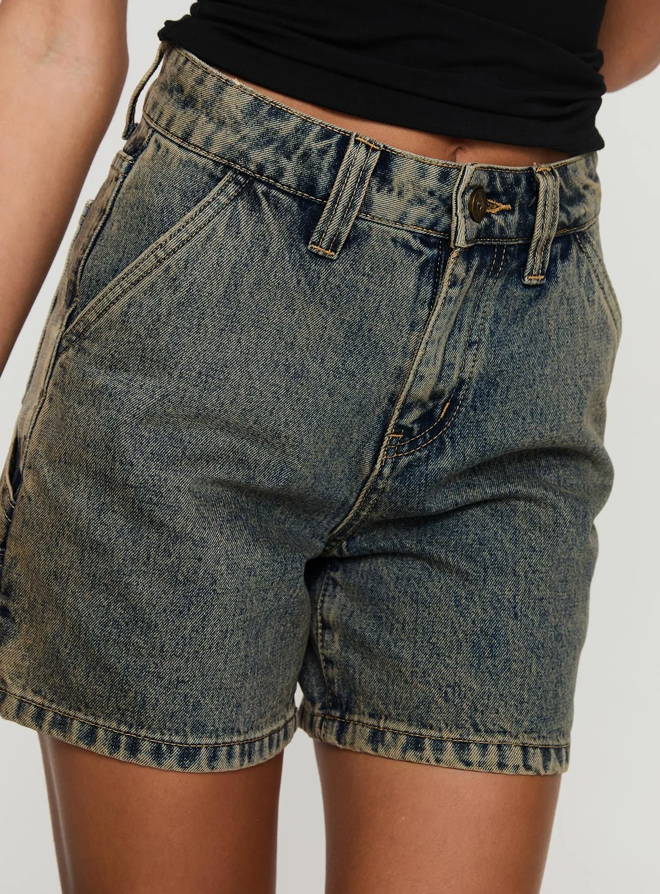Casual Wide Leg Jeans Shorts Classic Basic Design Women High Waist Denim Shorts Summer Thin Loose Straight Leg Five-Point Pants