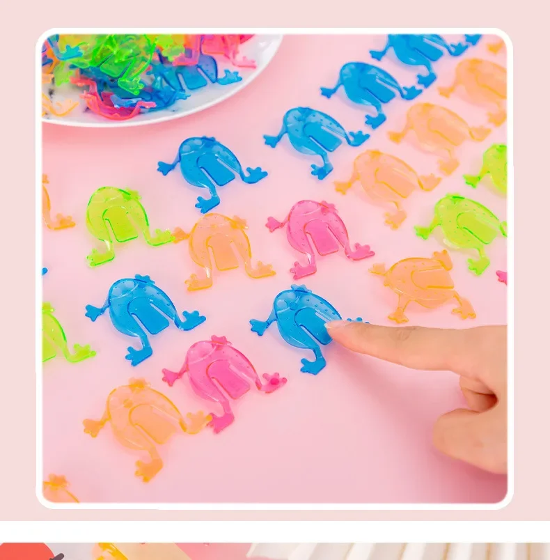 45 Pcs Jumping Frog Bounce Fidget Toy Set Antistress Relief Family Game Novelty Kids Birthday Party Favor for Children Boys Gift