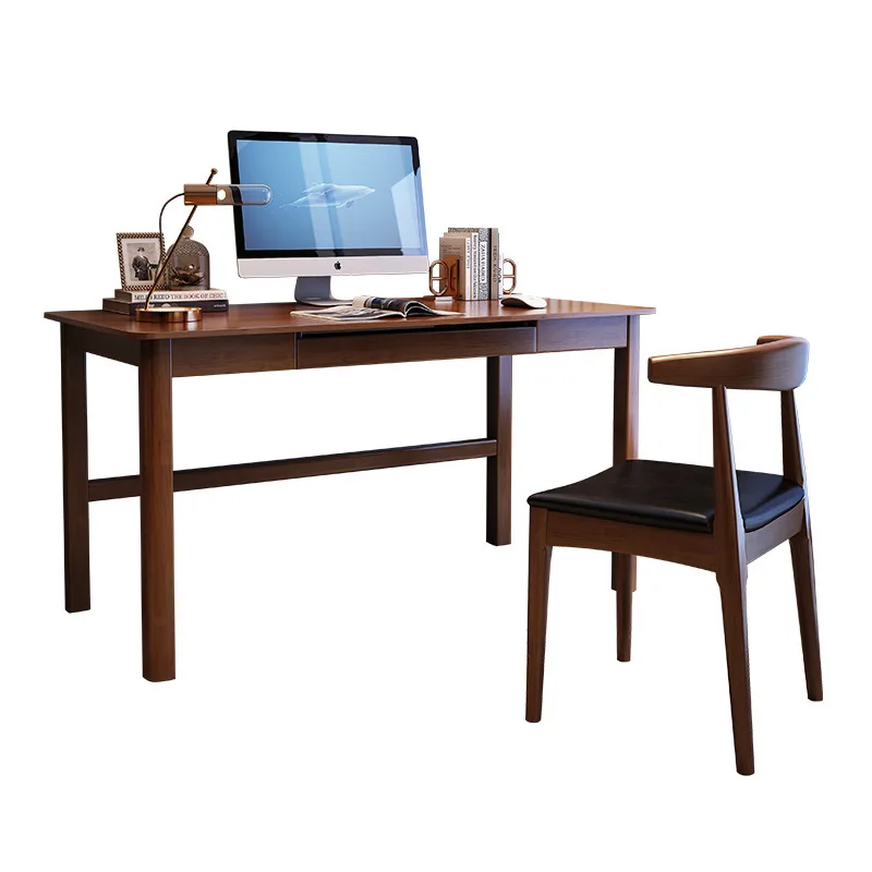 Solid wood computer desk teenagers children learning writing desk modern simple home student desktop table