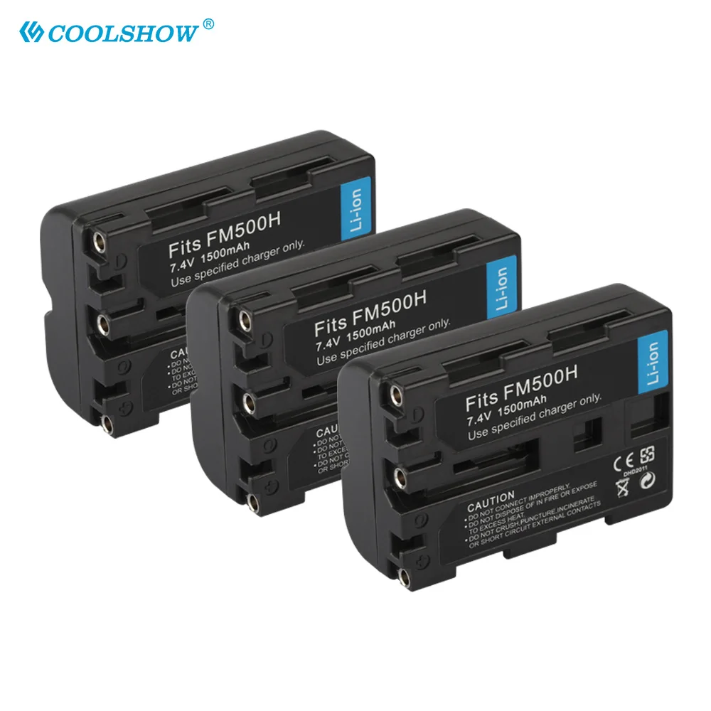NP-FM500H Battery 1500mAh NP FM500H for SONY A200 A300 A350 A700 A850 A58 A65 A77 A450 A550 A560 A580 A900 A99 Batteries
